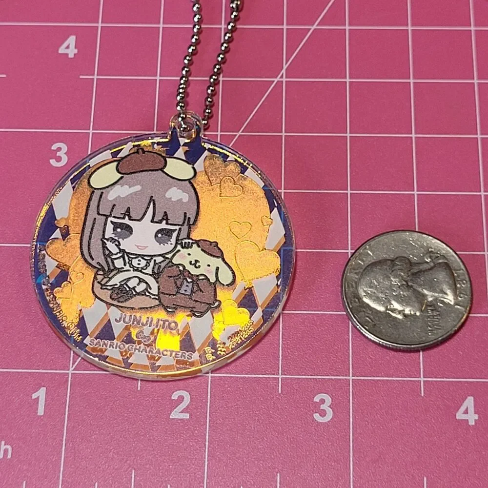 Deformed Tomie & Pompompurin - Junji Ito x Sanrio Blue Acrylic Charm